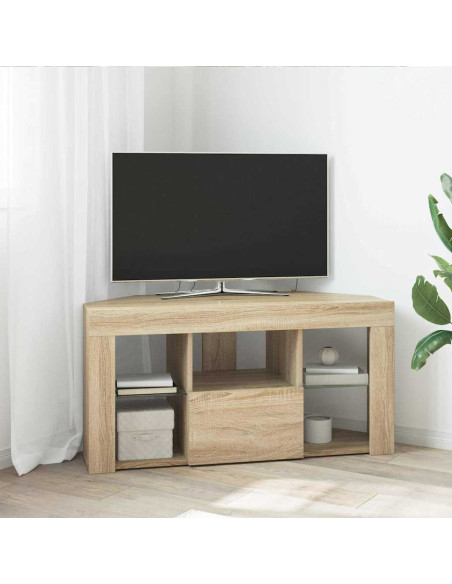 Mobile TV LED Angolare Rovere Sonoma 100 x 40 x 50 cm