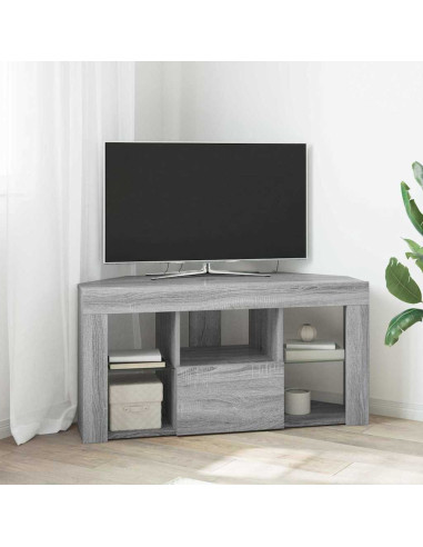 Mobile TV LED Angolare Grigio Sonoma 100 x 40 x 50 cm
