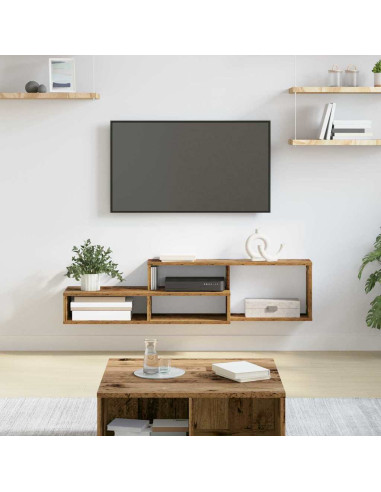 SupportoperTVaparete 120x25x28,5cm Legno multistrato