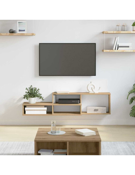 SupportoperTVaparete 120x25x28,5cm Legno multistrato