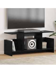 Supporto TV Rovere Nero 102 x 35 x 45 cm Legno multistrato