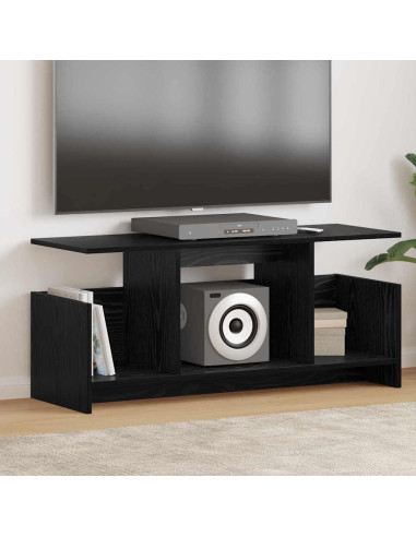Supporto TV Rovere Nero 102 x 35 x 45 cm Legno multistrato