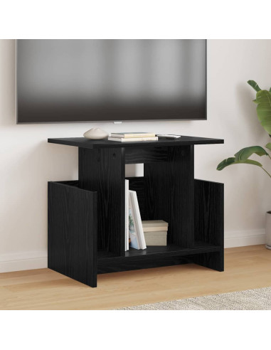 Supporto TV 2 pcs Rovere Nero 50 x 35 x 45 cm Legno multistrato