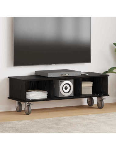 Supporto TV Rovere Nero 100 x 35 x 35 cm Legno multistrato