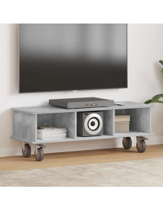Supporto TV Grigio cemento 100 x 35 x 35 cm Legno multistrato