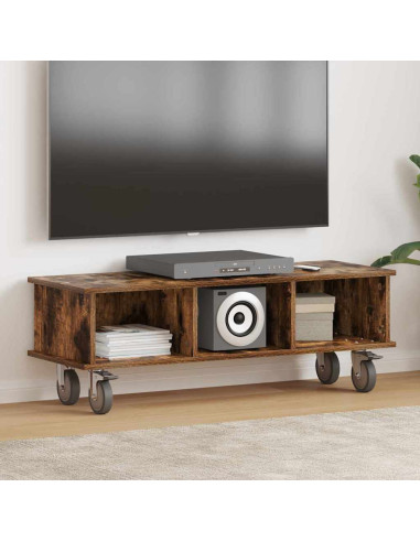 Supporto TV Rovere fumé 100 x 35 x 35 cm Legno multistrato