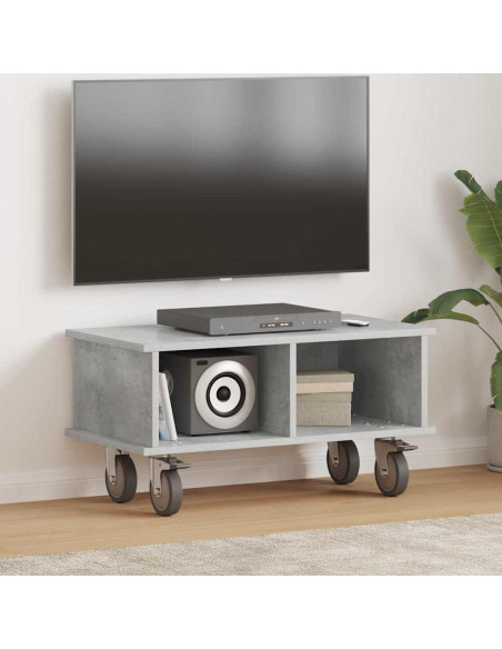 Supporto TV Grigio cemento 68,5 x 35 x 35 cm Legno multistrato