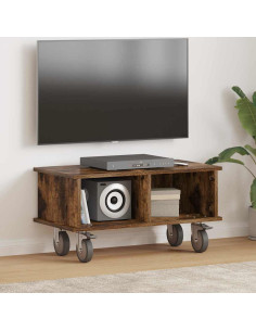 Supporto TV Rovere fumé 68,5 x 35 x 35 cm Legno multistrato
