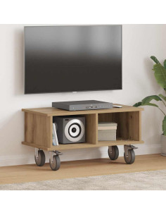 Supporto TV Rovere artigianale 68,5 x 35 x 35 cm