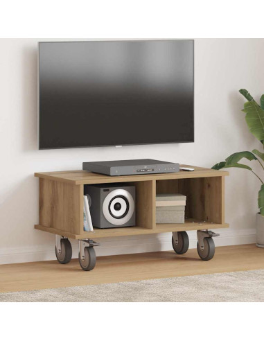 Supporto TV Rovere artigianale 68,5 x 35 x 35 cm