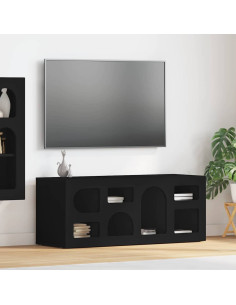 Mobile TV Nero 100 x 35 x 40 cm Legno multistrato