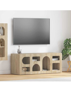 Mobile TV Rovere Sonoma 100 x 35 x 40 cm Legno multistrato