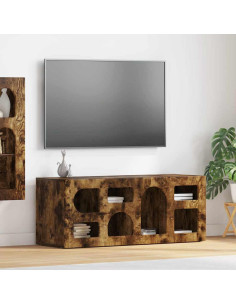 Mobile TV Rovere fumé 100 x 35 x 40 cm Legno multistrato