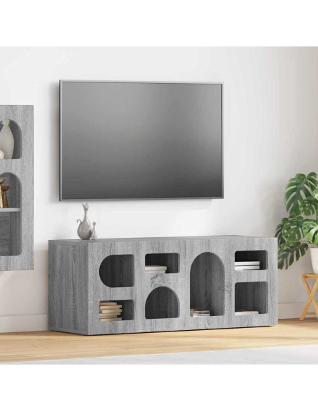 Mobile TV Grigio Sonoma 100 x 35 x 40 cm Legno multistrato