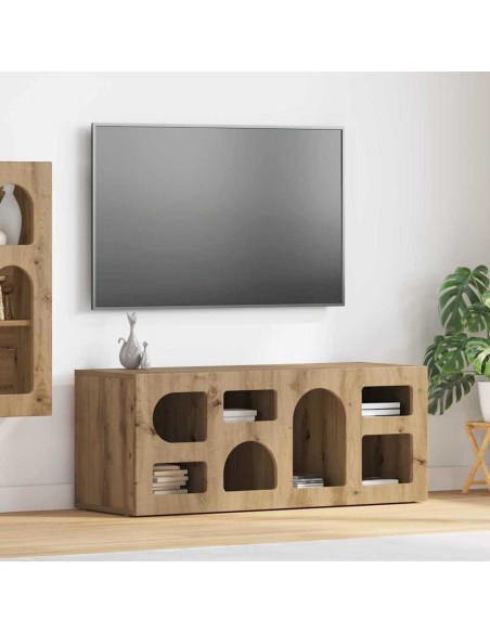 Mobile TV Rovere artigianale 100 x 35 x 40 cm Legno multistrato