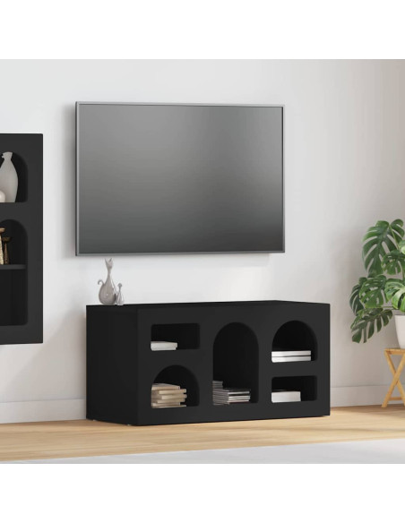Mobile TV Nero 80 x 35 x 40 cm Legno multistrato