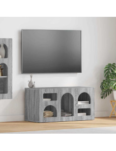 Mobile TV Grigio Sonoma 80 x 35 x 40 cm Legno multistrato