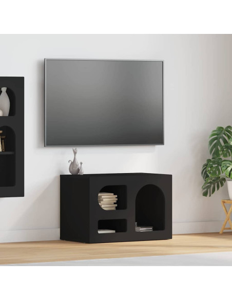 Mobile TV Nero 60 x 35 x 40 cm Legno multistrato