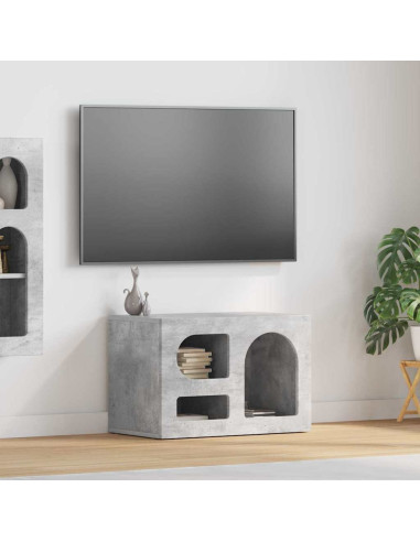 Mobile TV Grigio cemento 60 x 35 x 40 cm Legno multistrato