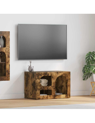 Mobile TV Rovere fumé 60 x 35 x 40 cm Legno multistrato