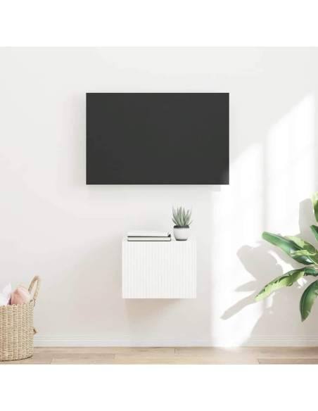 Mobile TV da parete Bianco 60 x 31 x 29.5 cm Legno multistrato