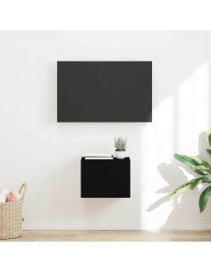 Mobile TV da parete Nero 60 x 31 x 29.5 cm Legno multistrato