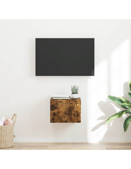 Mobile TV da parete Rovere fumé 60 x 31 x 29.5 cm