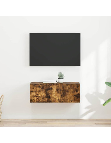 Mobile TV da parete 2 pcs Rovere fumé 60 x 31 x 29.5 cm
