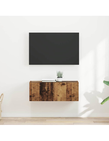 Mobile TV da parete 2 pcs Legno vecchio 60 x 31 x 29.5 cm