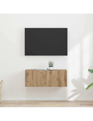 Mobile TV da parete 2 pcs Rovere Artigianale 60 x 31 x 29.5 cm