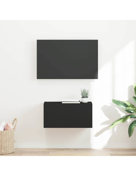 Mobile TV da parete Nero 60 x 31 x 29.5 cm Legno multistrato
