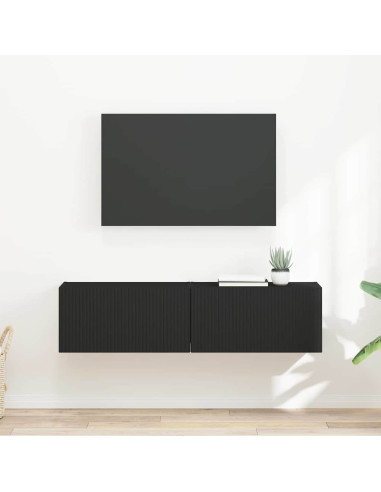 Mobile TV da parete 2 pcs Nero 60 x 31 x 29.5 cm