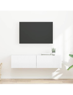 Mobile TV da parete 2 pcs Bianco Lucido 60 x 31 x 29.5 cm