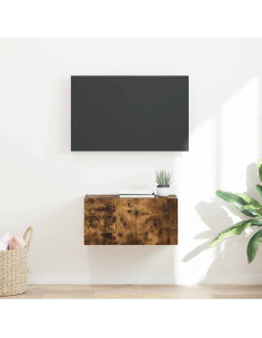 Mobile TV da parete Rovere fumé 60 x 31 x 29.5 cm