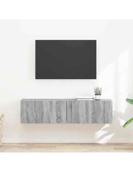 Mobile TV da parete 2 pcs Grigio Sonoma 60 x 31 x 29.5 cm