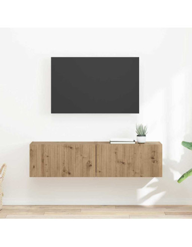 Mobile TV da parete 2 pcs Rovere Artigianale 60 x 31 x 29.5 cm