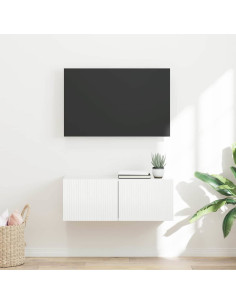 Mobile TV da parete Bianco 60 x 31 x 29.5 cm Legno multistrato