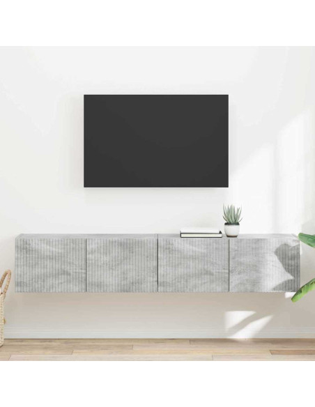 Mobile TV da parete 2 pcs Calcestruzzo 60 x 31 x 29.5 cm