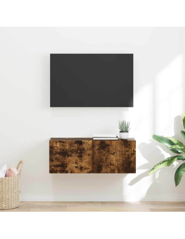 Mobile TV da parete Rovere fumé 60 x 31 x 29.5 cm
