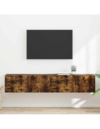 Mobile TV da parete 2 pcs Rovere fumé 60 x 31 x 29.5 cm
