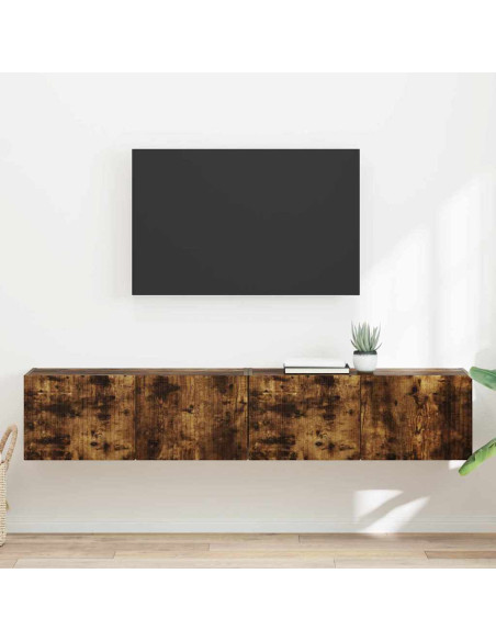 Mobile TV da parete 2 pcs Rovere fumé 60 x 31 x 29.5 cm