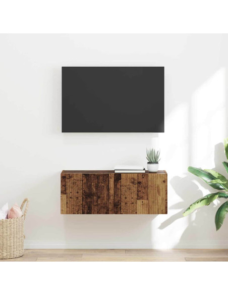 Mobile TV da parete Legno vecchio 60 x 31 x 29.5 cm