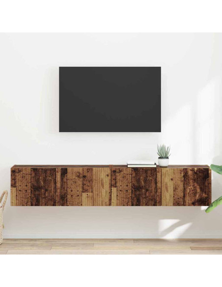 Mobile TV da parete 2 pcs Legno vecchio 60 x 31 x 29.5 cm