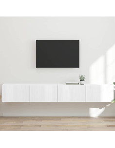 Mobile TV da parete 2 pcs Bianco 98 x 31 x 29,5 cm