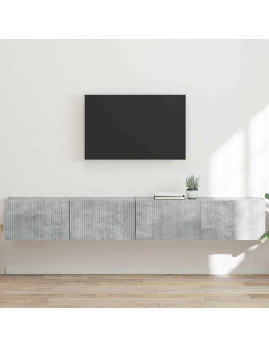 Mobile TV da parete 2 pcs Calcestruzzo 98 x 31 x 29,5 cm