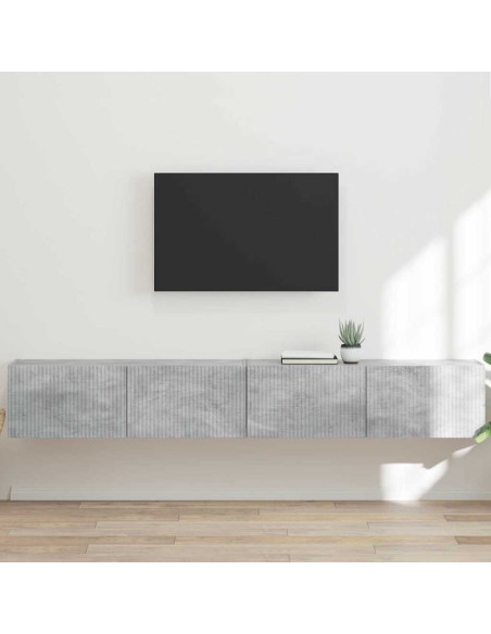 Mobile TV da parete 2 pcs Calcestruzzo 98 x 31 x 29,5 cm