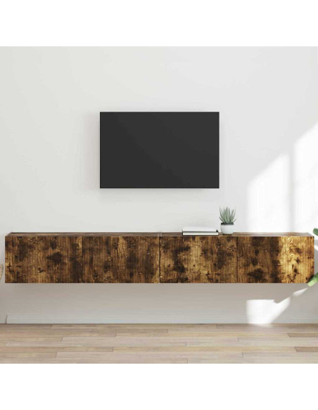 Mobile TV da parete 2 pcs Rovere fumé 98 x 31 x 29,5 cm