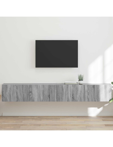 Mobile TV da parete 2 pcs Grigio Sonoma 98 x 31 x 29,5 cm