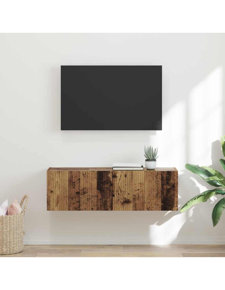 Mobile TV da parete Legno vecchio 98 x 31 x 29,5 cm