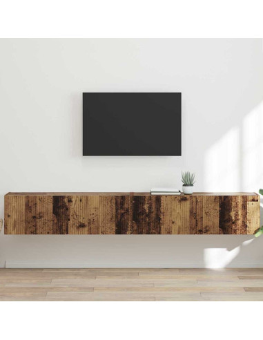 Mobile TV da parete 2 pcs Legno vecchio 98 x 31 x 29,5 cm